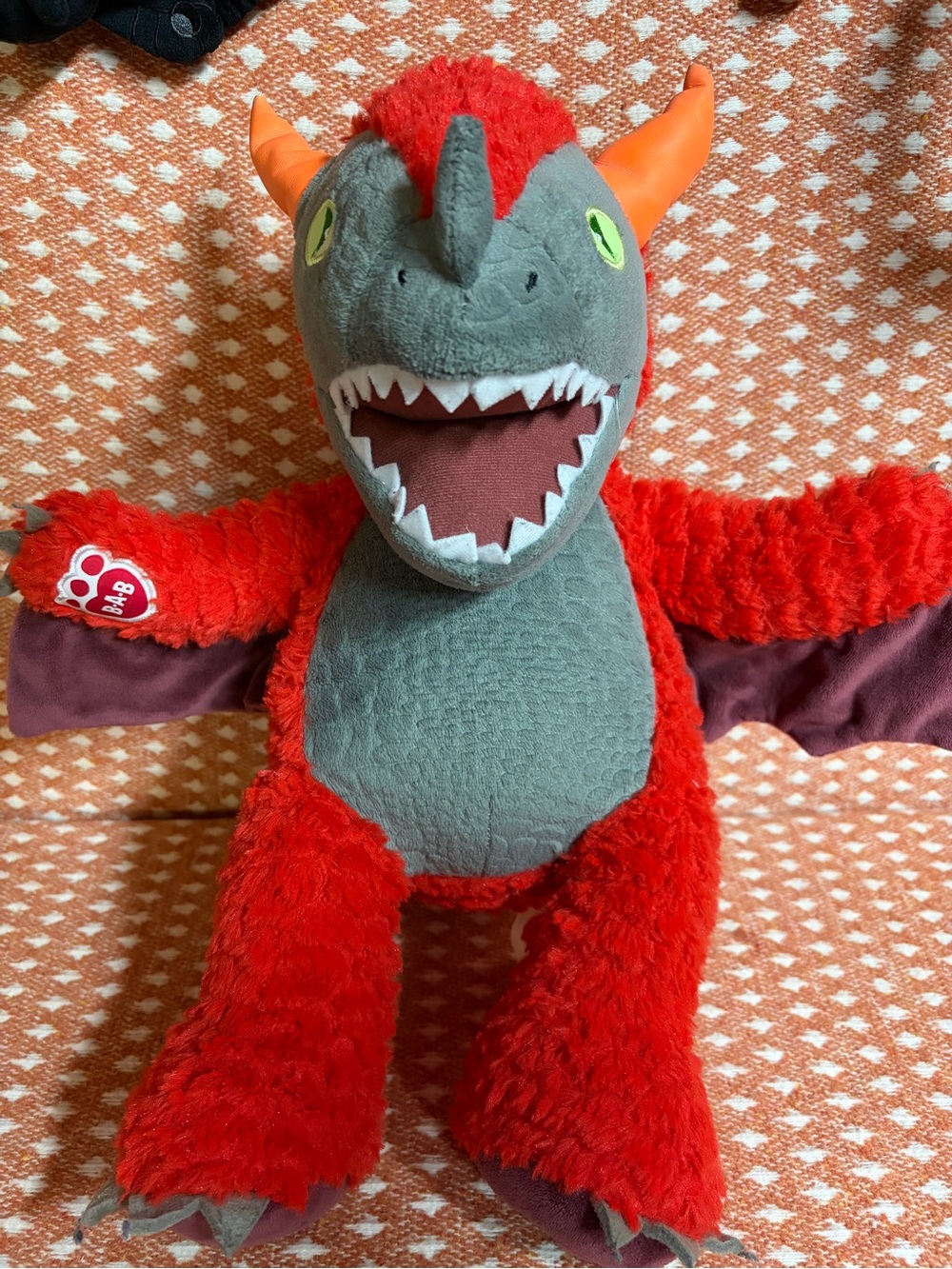 Great Wolf Lodge Build a Bear Charlock Red Dragon Magiquest Collectible Plush